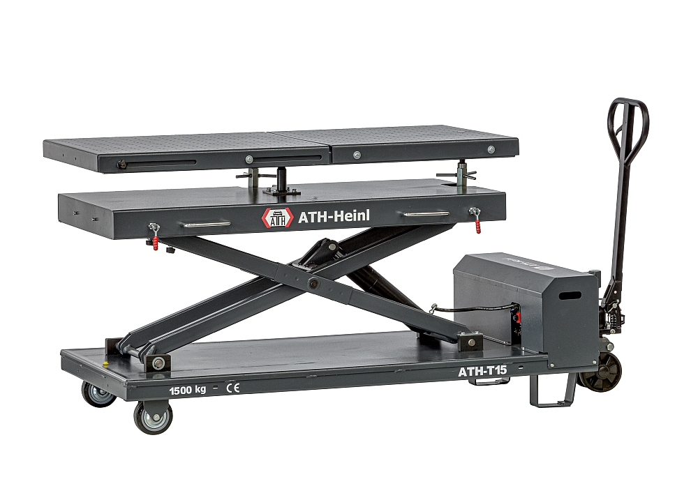 T15 verrijdbare heftafel met verstelbare boventafel