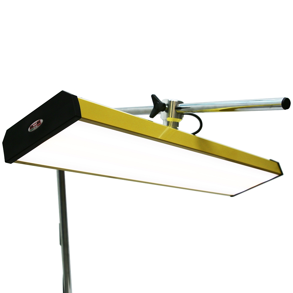 Ledlamp voor uitdeuken zonder spuiten, RVS opvouwbaar onderstel, 4 lamps met dimmer.