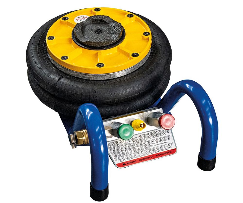 Luchtkrik 2 balgen 2,5T inclusief opnamepad rubber:
1 x SS HBNXLO Pneumatische lift 2,5T 2 balgen
1 x SS 8-009 Selson rubberpad 100m