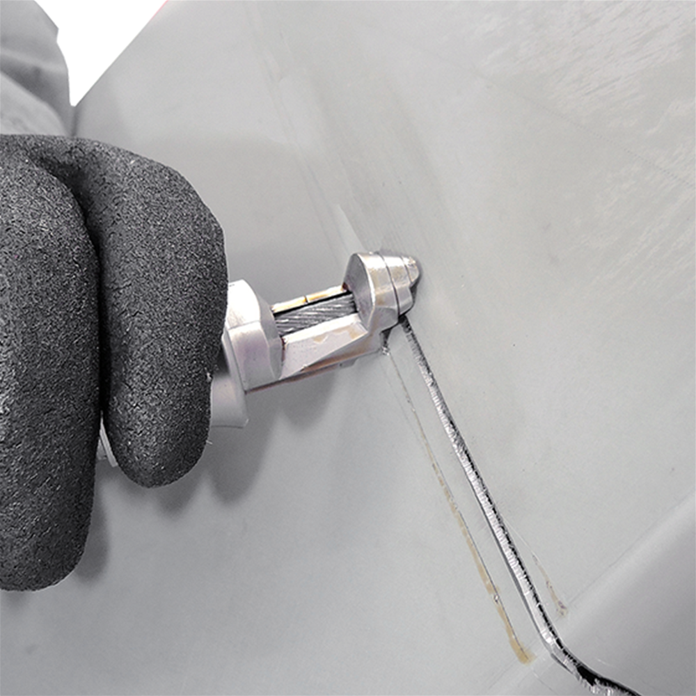 Mec600 pneumatische precisie metaal kantensnijder + Snijolie